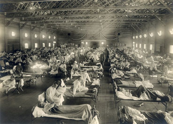 Camp Funston tempat merawat para prajurit yang terkena flu (Wikimedia)