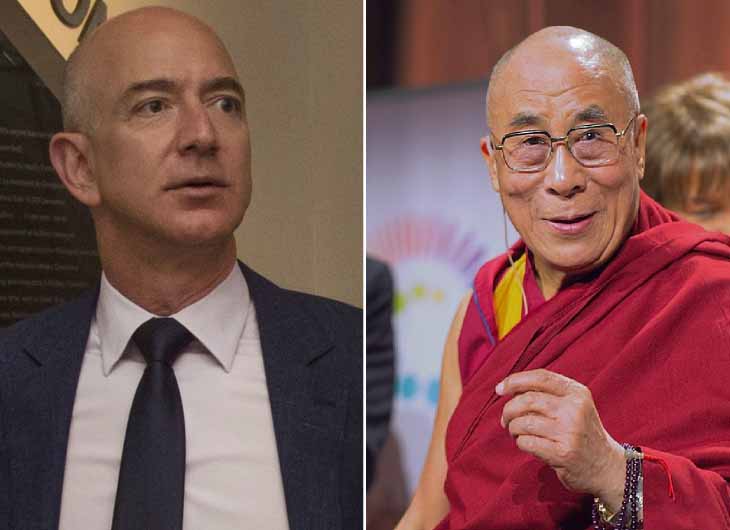 Dalai Lama dan Jeff Bezos