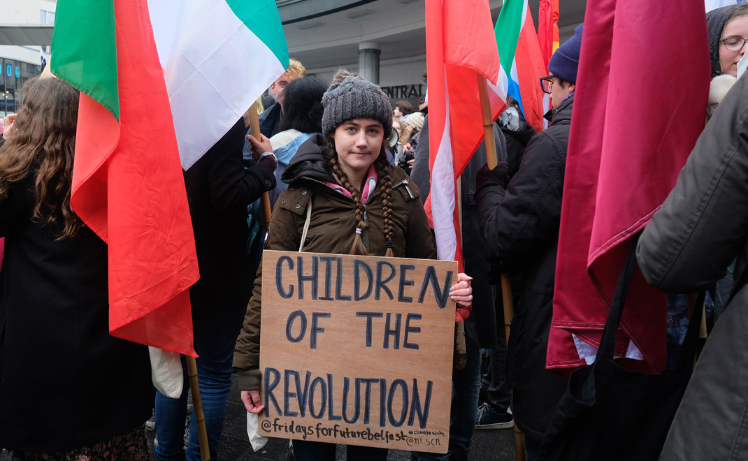 Demonstrasi krisis iklim di Brussels, Belgia, pada awal Maret 2020 (Foto: Arie Asona)