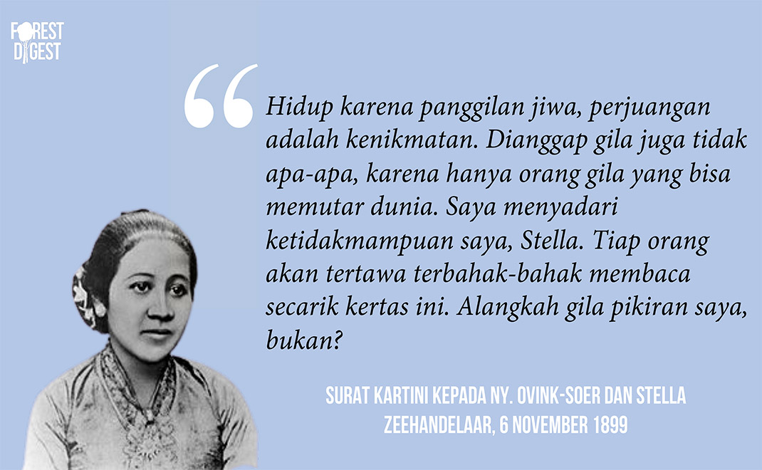Kutipan Kartini dalam surat kepada Ny. Ovink-Soer dan Stella Zeehandelaar