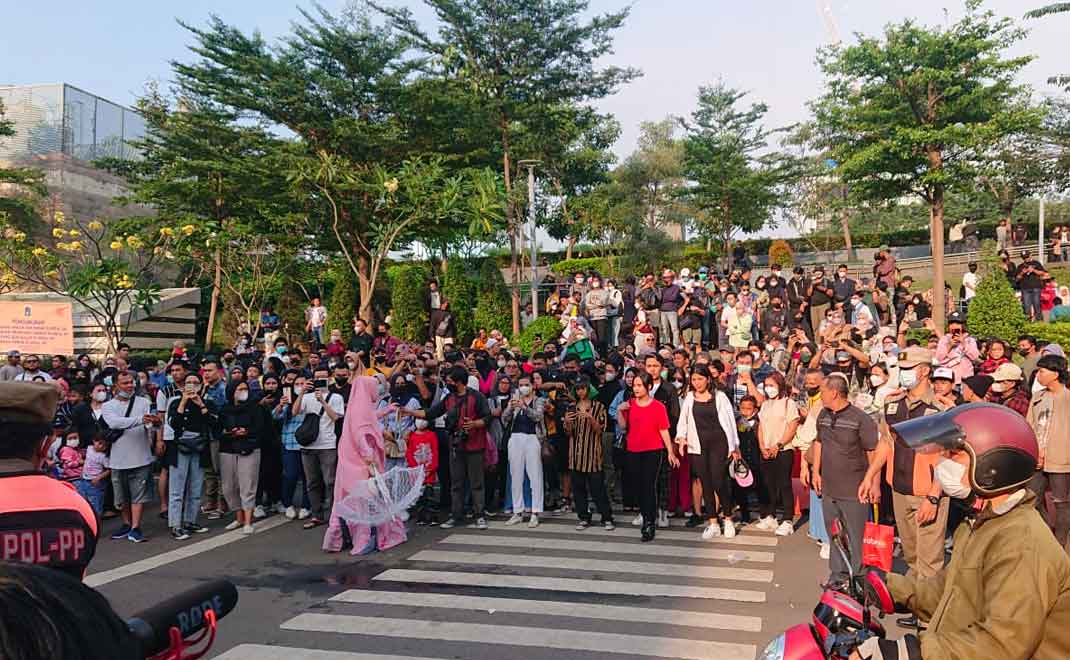 Suasana di Citayam Fashion Week (Foto: Rama Maulana/FD)